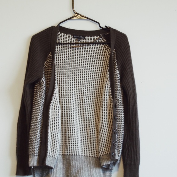 olive and white sweater cardigan - Picture 1 of 2